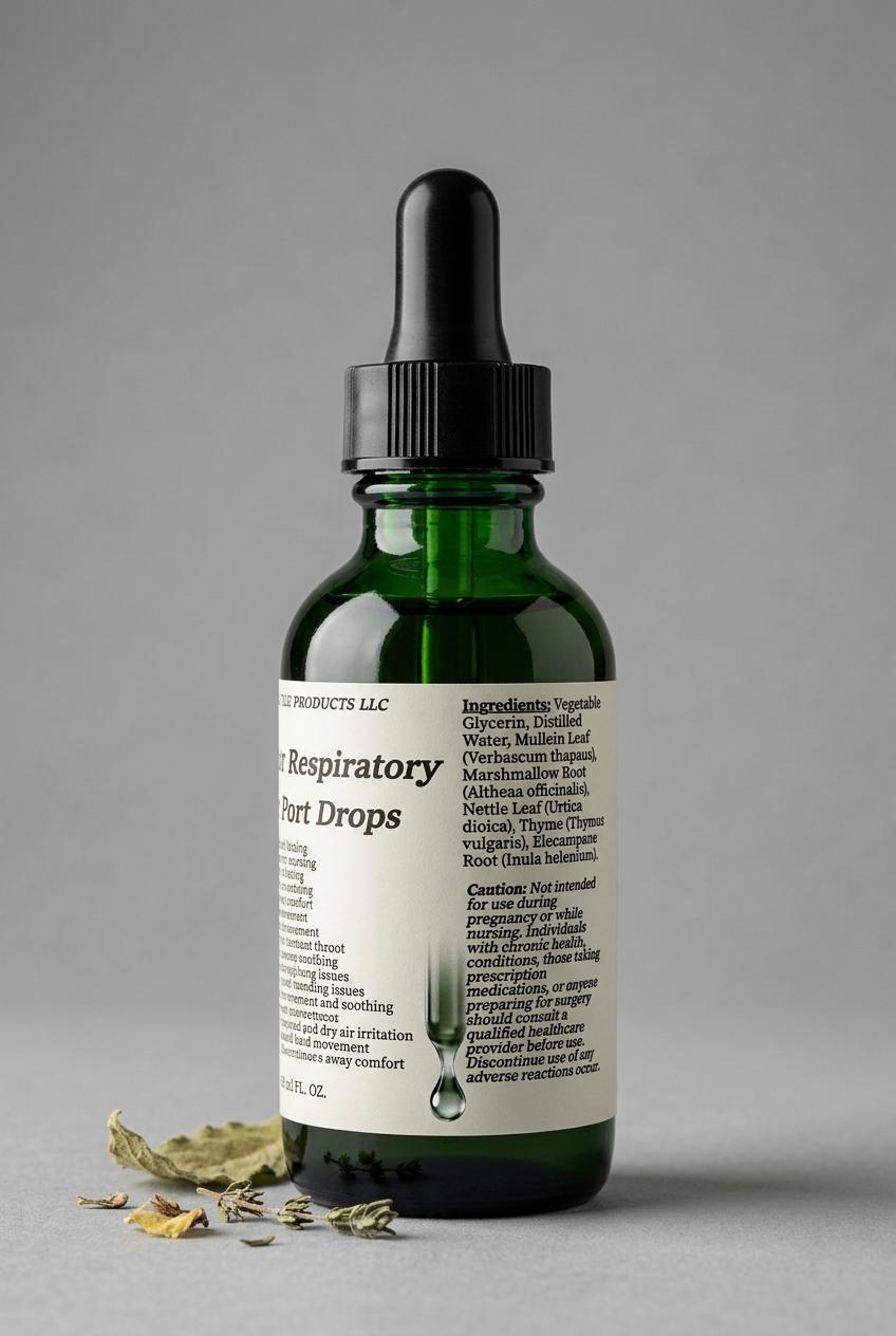 Mullein Respiratory Drops - Glycerite