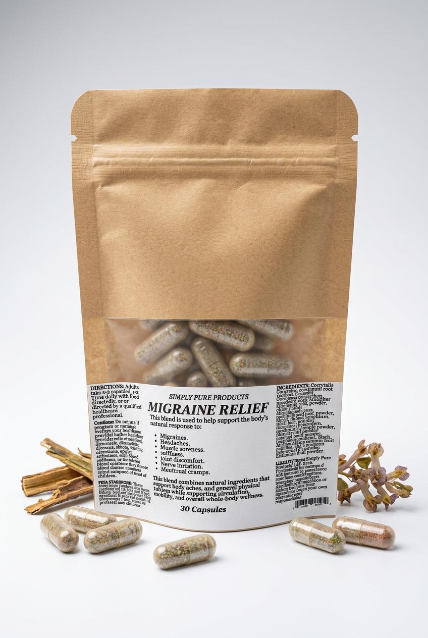 Corydalis, Feverfew & Turmeric Herbal Capsules